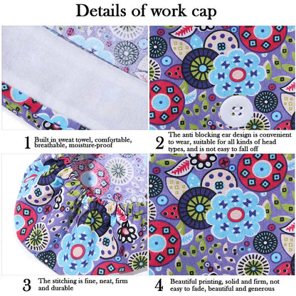 Women & Men Tie Back Hats Ponytail Holder Adjustable Long Hair Cap Working Hat With Button Working Cap Good Vibrations