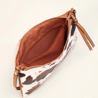 Small Cow Pattern Crossbody Bags For Women, PU Leather Textured Bag Purse, Classic Versatile Fashion Shoulder Bag Good Vibrations