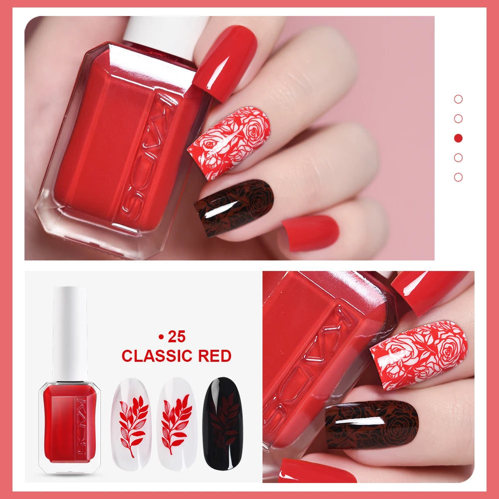 11ml 24 Colors Nail Stamping Polish Gold Silver Nails Art Varnish for Stamping Plate DIY Nail Printing Polish Nail Art Tools Good Vibrations