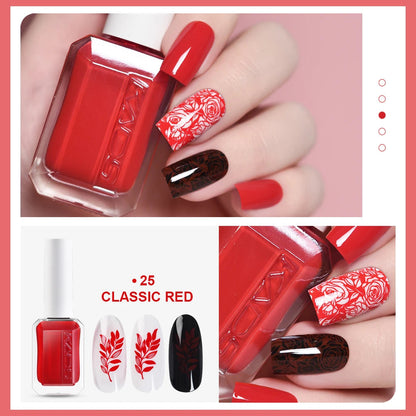 11ml 24 Colors Nail Stamping Polish Gold Silver Nails Art Varnish for Stamping Plate DIY Nail Printing Polish Nail Art Tools Good Vibrations