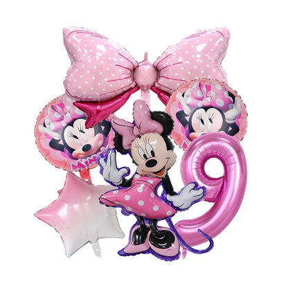 Disney Pink Minnie Mouse One Year Old Birthday Party Supplies Cup Plate Kids Girl Birthday Party Decor Disposable Tableware Set Good Vibrations