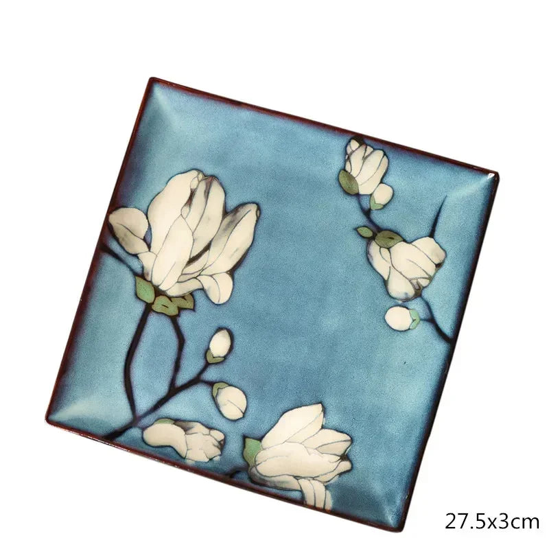 Ceramic Dinner Plate Service Dish Cake Dish Western Steak Steak Disc Salad Bowl Kitchen Board Wedding Kitchen Supplies Beautiful Good Vibrations