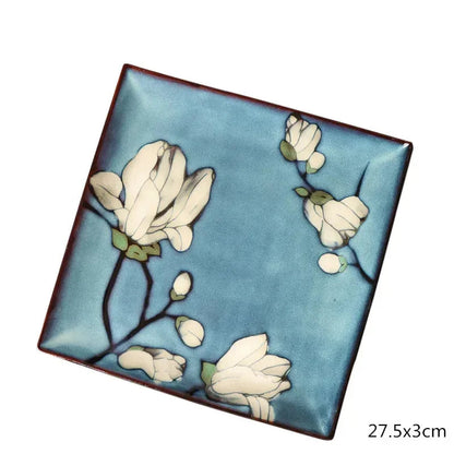 Ceramic Dinner Plate Service Dish Cake Dish Western Steak Steak Disc Salad Bowl Kitchen Board Wedding Kitchen Supplies Beautiful Good Vibrations