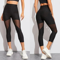 2024 Women Leggings Gothic Insert Mesh Design Trousers Pants Big Size Black Sportswear New Fitness Leggings Good Vibrations