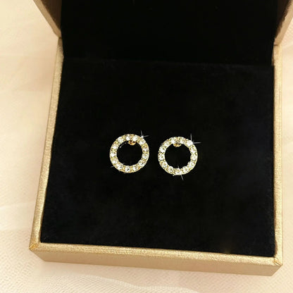 New simple round earrings with super flashy elegant and light luxury design, classic and versatile. Good Vibrations