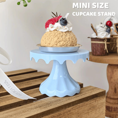 1Pc 4.7Inch Plastic Dessert Table Display Set, Cake Stands, Cupcake Holder, Serving Trays, Versatile Design for Birthday Parties Good Vibrations