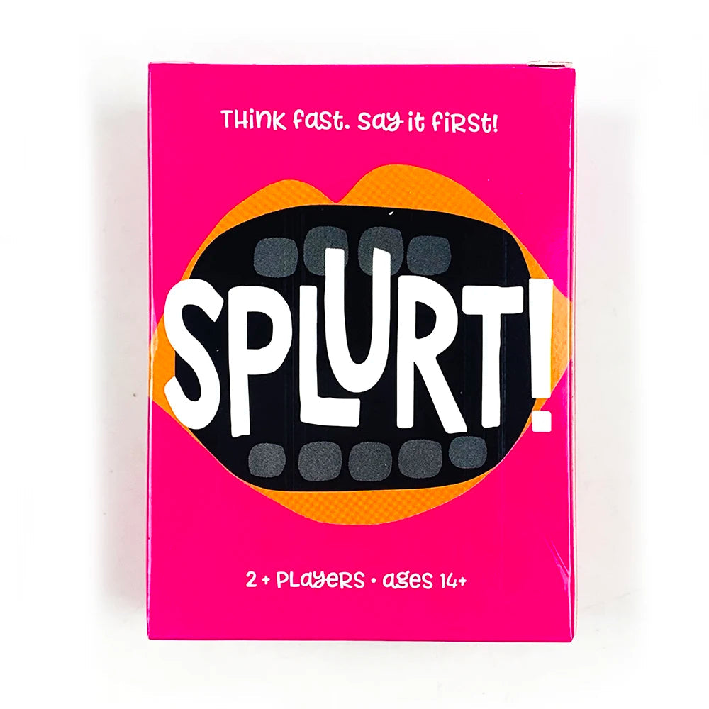 Splurt! Think Fast Say It First! Portable Party Card Travel Game Pink Board Game Birthday Gifts Family Gathering Game Cards Good Vibrations