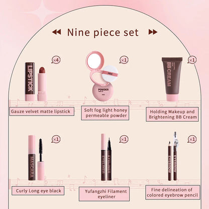 HiVi Makeup Gift Box Powder Glue Record Limited Lipstick Powder Makeup gift box set Valentine's Day gift for your wife Good Vibrations