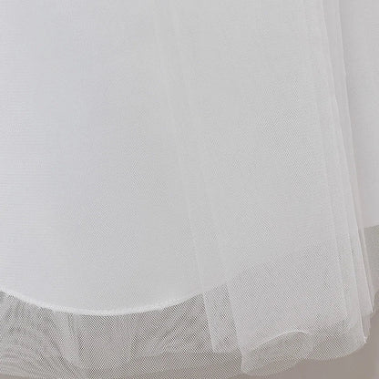 Girl Long White Bridesmaid Dresses For Wedding Prom Gown Big Bow Girls Party Dress Kids First Communiom Formal Evening Vestidos Good Vibrations