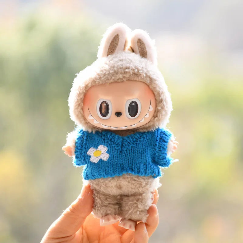 17cm Cute Mini Plush Doll'S Clothes Outfit Accessories For Korea Kpop Exo Labubu Idol Dolls Sweater Clothing DIY Kids Girl Gift Good Vibrations