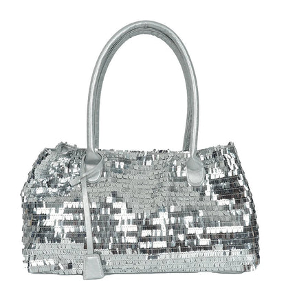 Sequined Underarm Shoulder Evening Tote Bags For Women Shiny Big Capacity Shopper Totes Nightclub Party Luxury Designer Handbags Good Vibrations