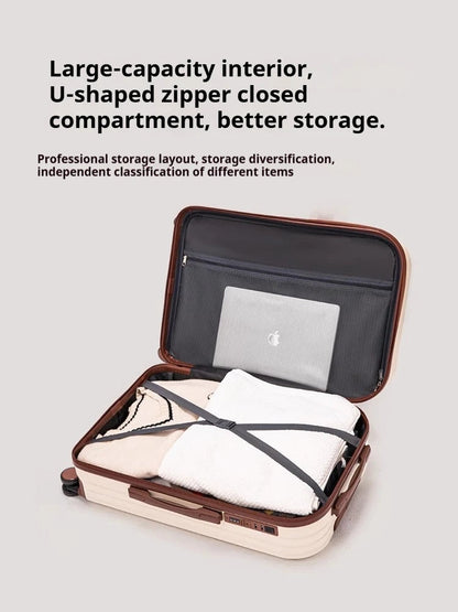 Stylish Lightweight Hardshell Luggage Trolley Case with USB Port, Perfect for Women Travel & Business 20/22/24/26/28 Inch Good Vibrations