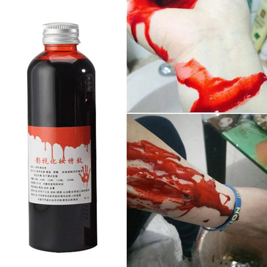 Halloween Emulation Fake Props Makeup Blood 100ml Blood Whole Cosplay Prank Props Makeup Person Plasma Fake Good Vibrations