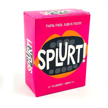 Splurt! Think Fast Say It First! Portable Party Card Travel Game Pink Board Game Birthday Gifts Family Gathering Game Cards Good Vibrations