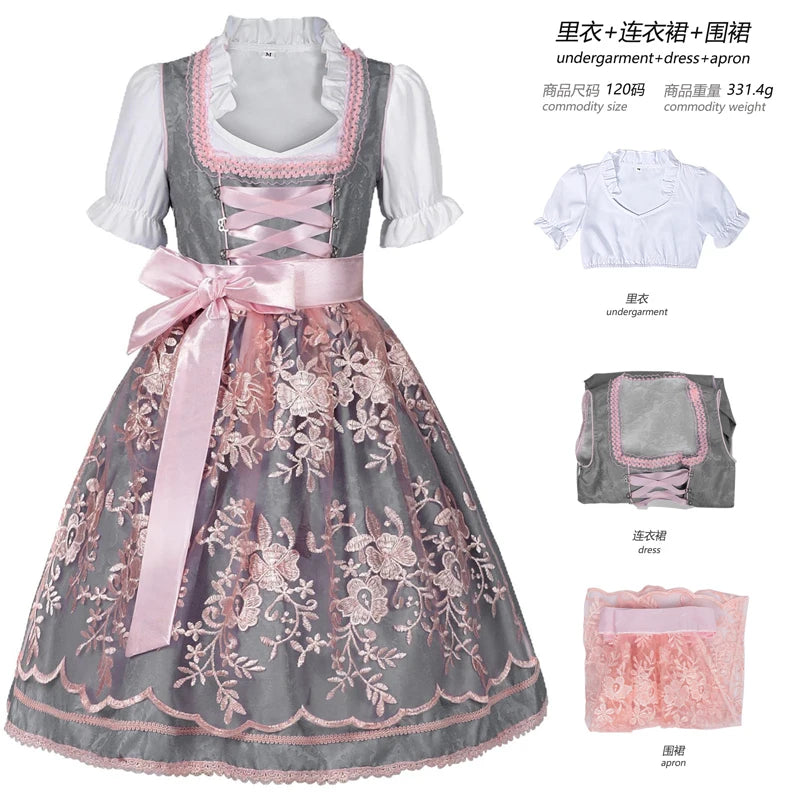 Halloween Carnival Cosplay Costume German Oktoberfest Maid Dress Woman Bavarian Traditional Embroidery Outfits Performance Girl Good Vibrations