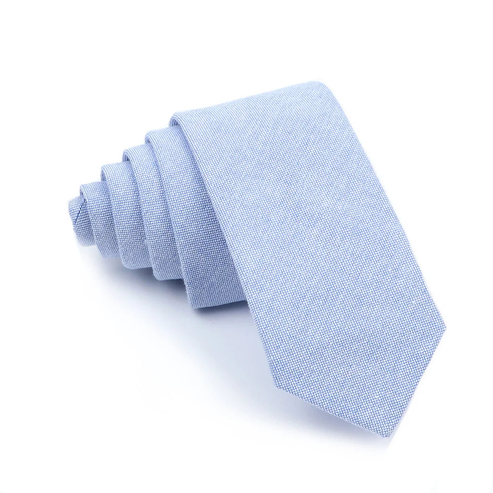 Wed Cotton Tie Solid Color Necktie For Man Woman Blue Pink Yellow Skinny Slim Ties Fashion Wedding Party Gifts Men Accessories Good Vibrations