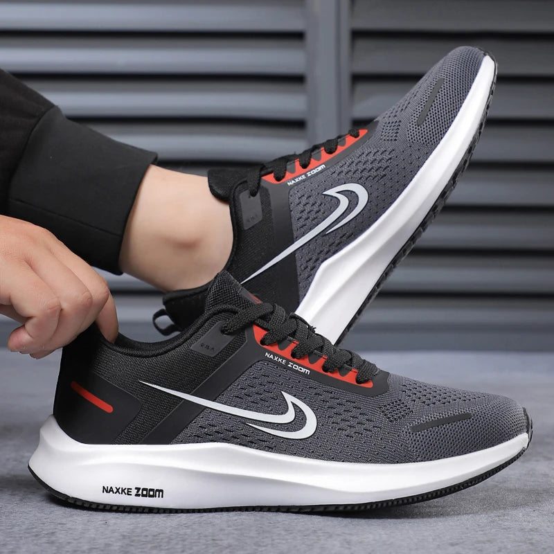 Men's Shoes 2025 New Summer Breathable Mesh Casual Sports Shoes Men's Trendyy Versatile Work Running Shoes Good Vibrations