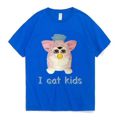 Furby T-Shirt Women 100% Cotton Plus Size Fashion O-Neck Casual Streetwear Harajuku Vintage Cool Oversized Unisex Tee Good Vibrations