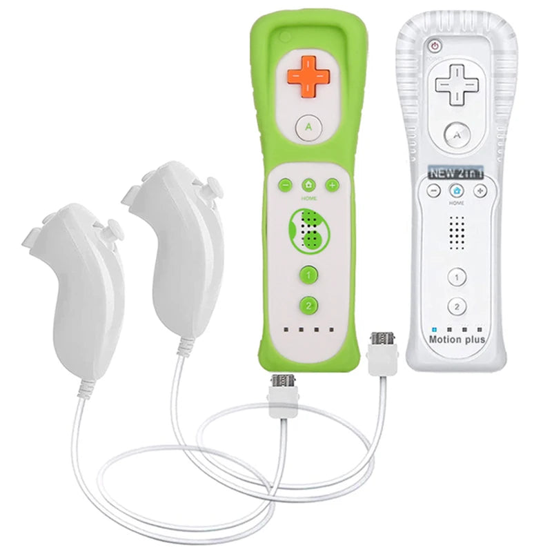 1 Set/2 Set Remote Controller with Nunchuck Controller for Wii Games Control for Wii Console Wireless Gamepad with Motion Plus Good Vibrations