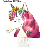 Unicorn Theme Pinata Decoration Kids Boys Girls Birthday Party Supplies Hanging Pinata Candy Gift Filler Baby Shower Toys Good Vibrations