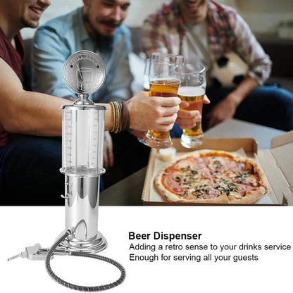 Gas Pump Dispenser for Drinks, Gas Pump Whiskey Wine Decanter, Single/Double Gun Beer Dispenser, Beverage Whiskey Decanter Tower Good Vibrations Adult Super Store