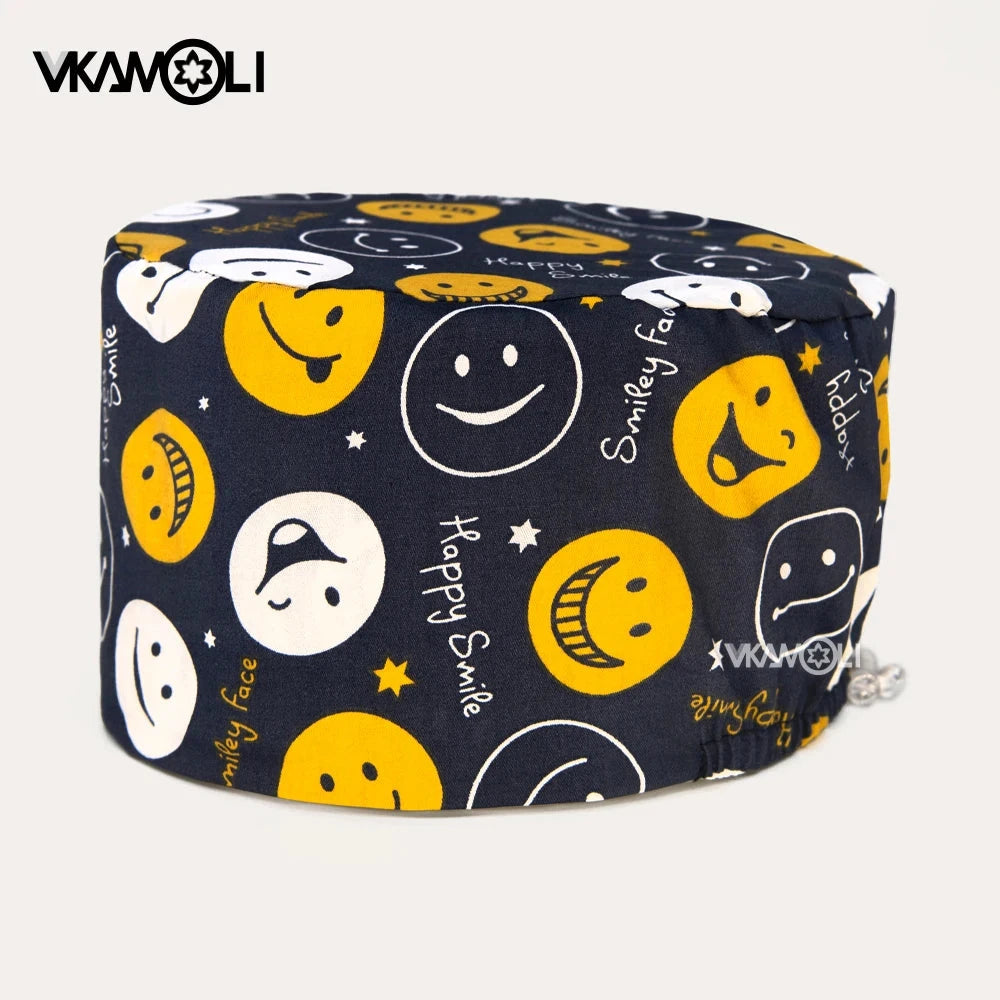 Surgical hats with various prints of rabbits dogs animals designed as hair care hats for doctors and nurses scrub hat Good Vibrations