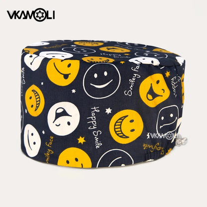 Surgical hats with various prints of rabbits dogs animals designed as hair care hats for doctors and nurses scrub hat Good Vibrations