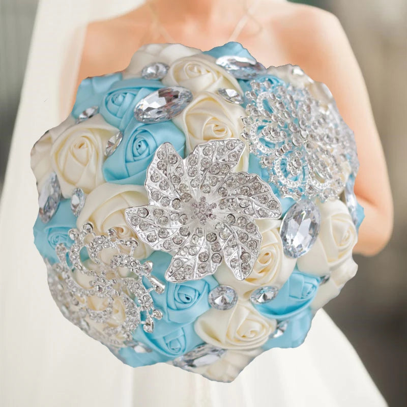 Green Crystal Wedding Bouquet Red Brooch bouquet wedding Wedding flowers Bridal Bouquets Good Vibrations