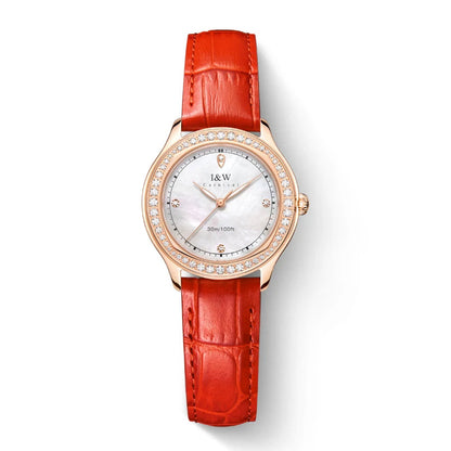 Relogio Feminino IW Fashion Diamonds Watches for Woman Sapphire Leather Luminous Waterproof Switzerland Made Quartz Watches 2025 Good Vibrations