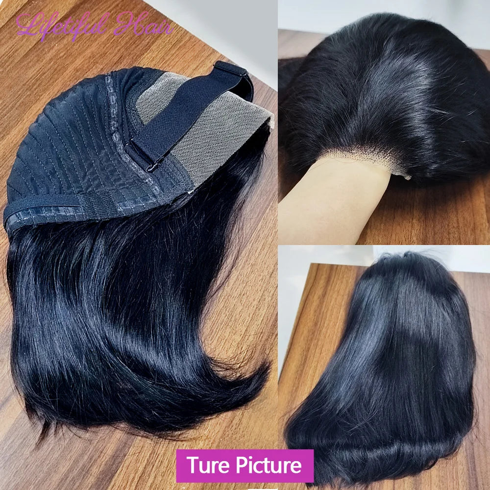 Glueless Bob Hair Wig Human Hair Ready To Wear Straight Transprent 4x4 Lace Closure Wigs For Women Glueless Wigs Human Hair Good Vibrations