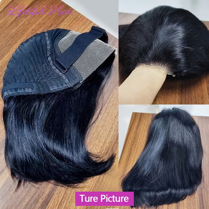 Glueless Bob Hair Wig Human Hair Ready To Wear Straight Transprent 4x4 Lace Closure Wigs For Women Glueless Wigs Human Hair Good Vibrations