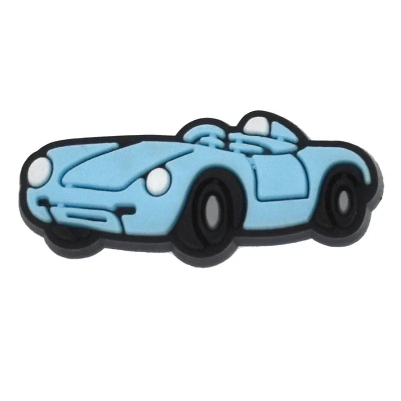 Shoe Charms for Crocs Accessories
 Sports Car Shoes Charm for Croc Decorations Pins Men Accessory Jeans Woman Clogs Clips Badges Good Vibrations