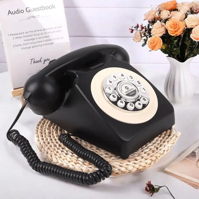 Audio Guest Book Wedding Phone Record Customized Voicemail with Audio Guestbook Vintage telephone for Parties Weddings Birthdays
