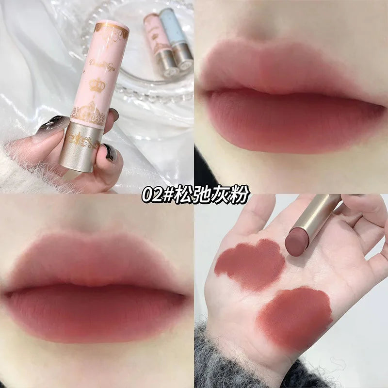 Gloss Velvet Matte Lip Stick 6-color Hidden Lip Lines Solid Lipstick Long-lasting Easy to Wear Makeup Lip Gloss Cosmetics Good Vibrations