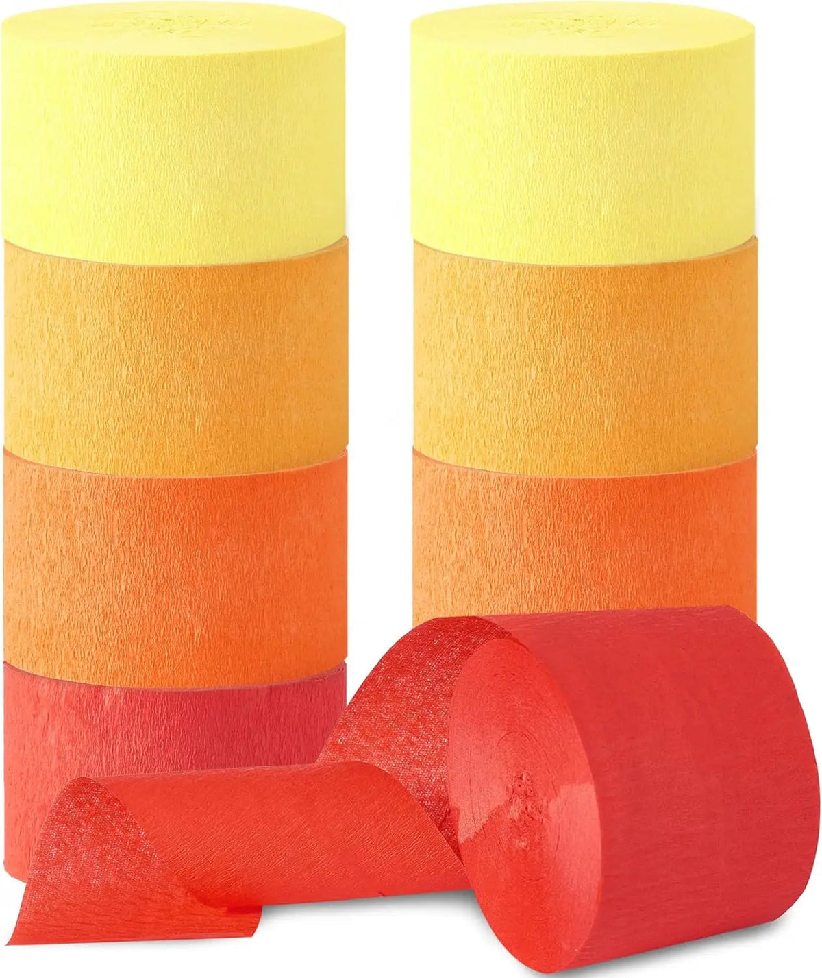 Eco Friendly Orange Streamers Party Decor 4 Rolls Orange Crepe Paper Streamer for Birthday Party Streamers for Backdrop Good Vibrations