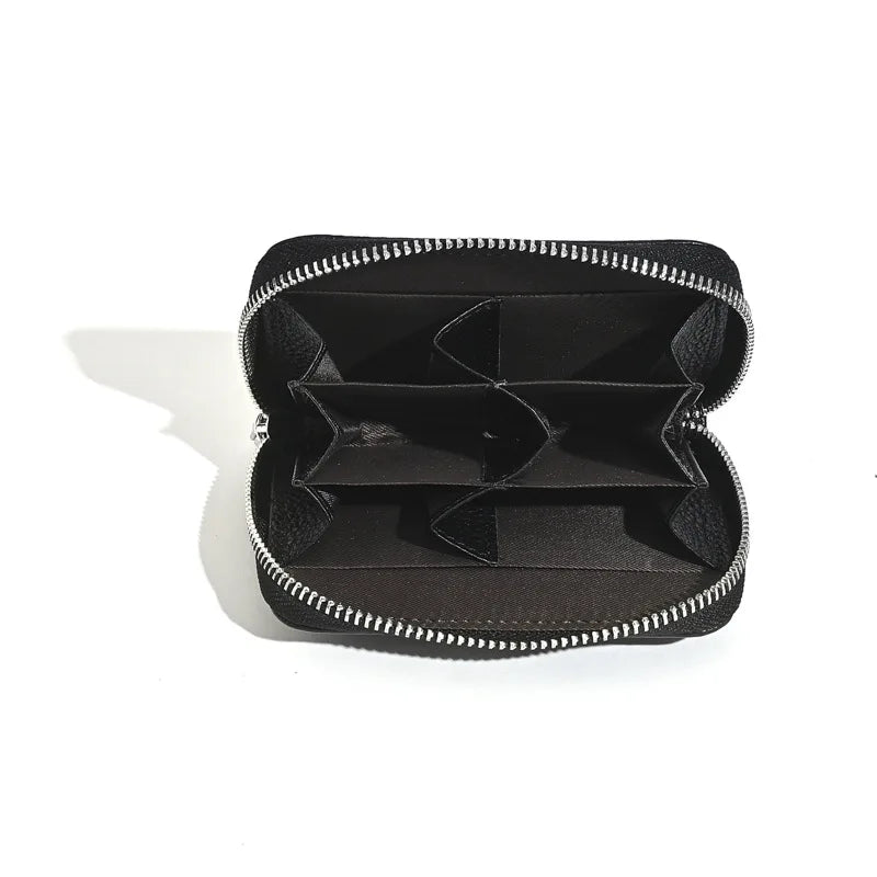 Solid Color Short Coin Purse for Women Girl RFID Coin Purse Cute Small Wallet Card Case with Zipper Good Vibrations