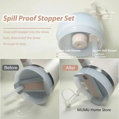 9pcs Accessories Set for Stanley Cup 30oz/40oz Spill Proof Stopper Flowers Straw Cover Silicone Boot Charm Butterfly Chain Good Vibrations Adult Super Store