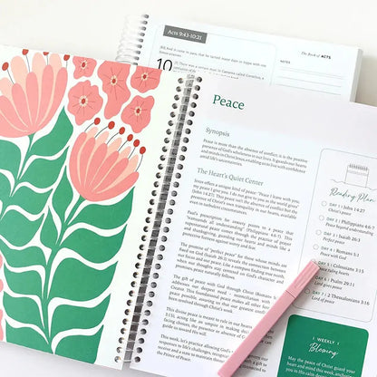 52-Week Bible Study Guide for Women - The Bible in a Year with Spiral Binding, Daily Devotional Journal & Scripture Reading Plan Good Vibrations