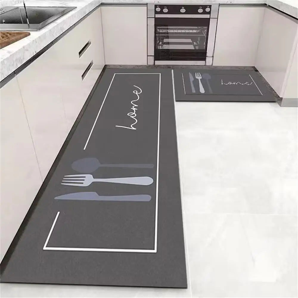 Soft Washable Non-Slip Kitchen Floor Mat for Bedroom Living Room Hallway Bathroom Entrance Long Bedside Carpet Good Vibrations