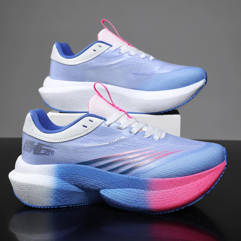 Running Shoes for Men Carbon Plate Professional Racing Marathon Training Running Sneakers Shock Absorption Sport Shoes for Women Good Vibrations