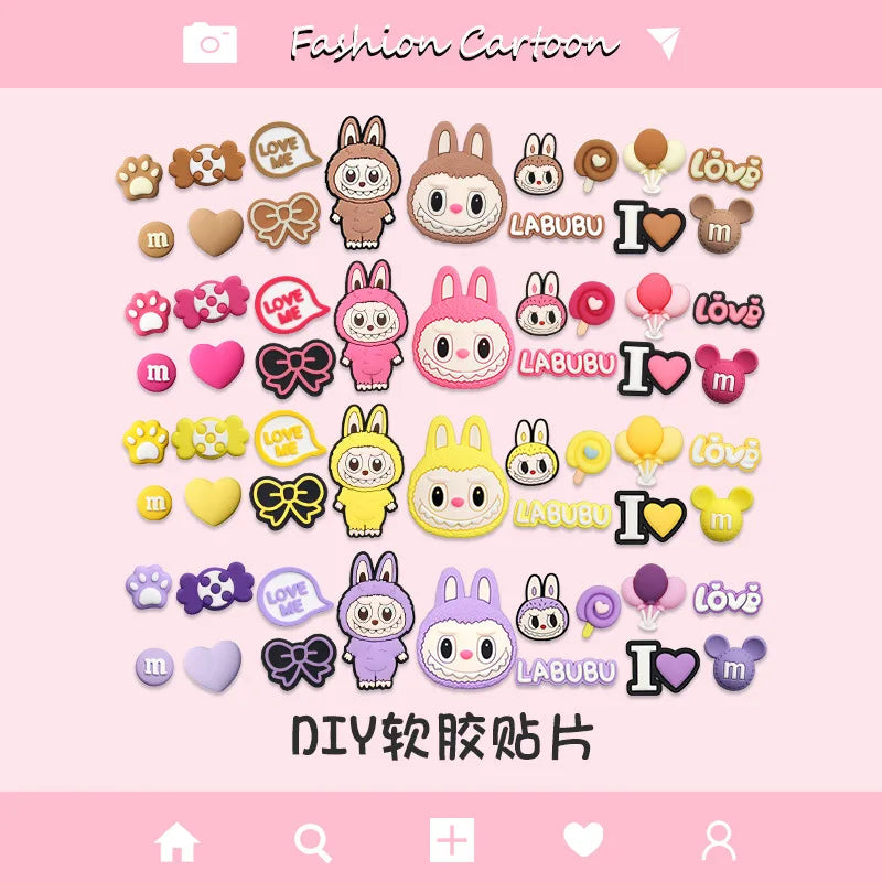 15pcs Hot Toys New Cartoon Shoe Charms Designer for Shoe Accessories Dreations for Sandals Sneaker Classic Clog Kids X-mas Gifts Good Vibrations