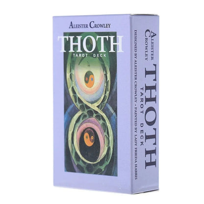 Thoth Tarot Cards 78 Cards Deck Mysterious Divination Oracle Playing Card Board Game Playing Games Card Board Game Good Vibrations
