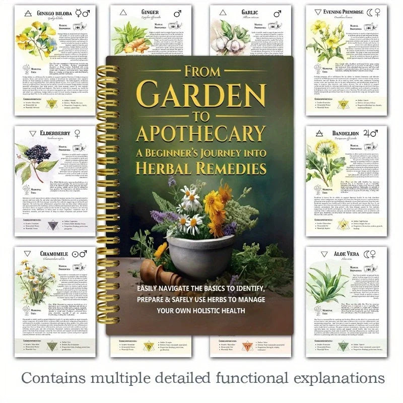 Natural and Herbal Daily Wellness Book, A Beginner's Journey Into Herbal Remedies from Garden to Apothecary Good Vibrations