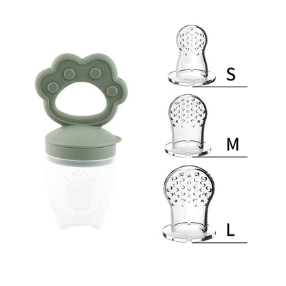 Silicone Fruit & Vegetable Juicing Baby Gum Toy Cartoon Chewing Teeth Grinding Stick Auxiliary Food Tool Safe Baby Care Utensils Good Vibrations