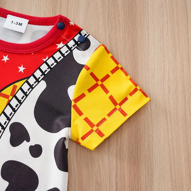 0-24 months newborns Baby Clothes One-Piece Cartoon Anime short-Sleeved Trousers Banquet Summer Fashion neonatal clothing Good Vibrations