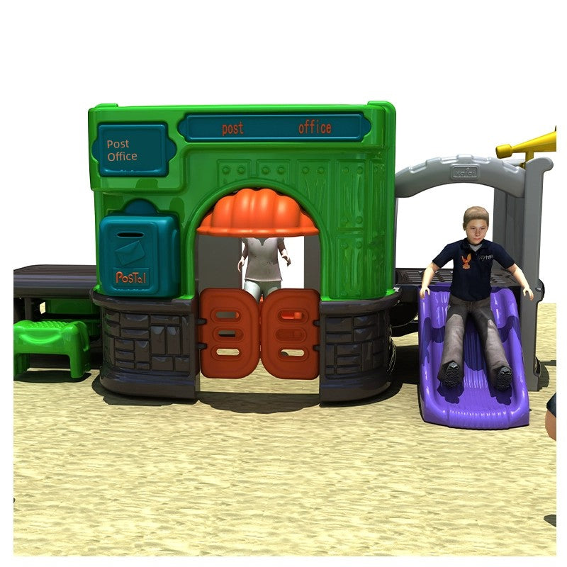 Kindergarten Outdoor Multi-Functional Game House Small House Children Play House Slide Combination Mushroom House Amusement Park Good Vibrations