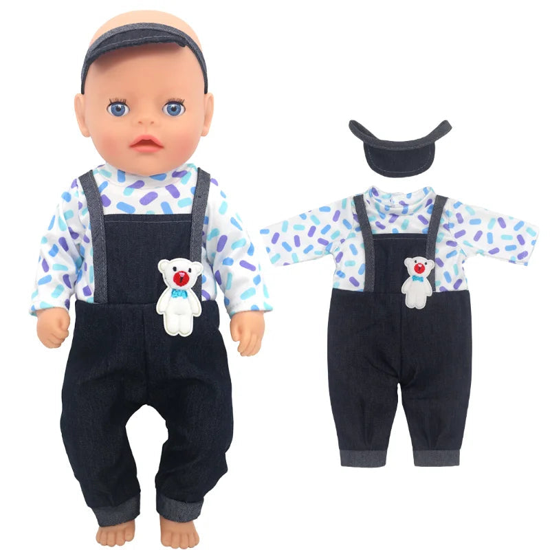 36cm Reborn Baby Doll Clothes 14 Inch Doll Outfit Rompers Toys Wears Good Vibrations