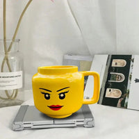 Party Favor Gifts Cute Cartoon Mug for Coffee Milk Tea Ceramic Cup Drinkware with Creative Impish Expression Pattern Good Vibrations