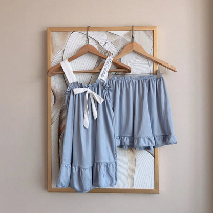 Two-piece Ladies Set Home Suit for Women Pjs Woman Set Pajamas for Lady Sleepwear Women's Summer Suit With Shorts Pajama Sets Good Vibrations