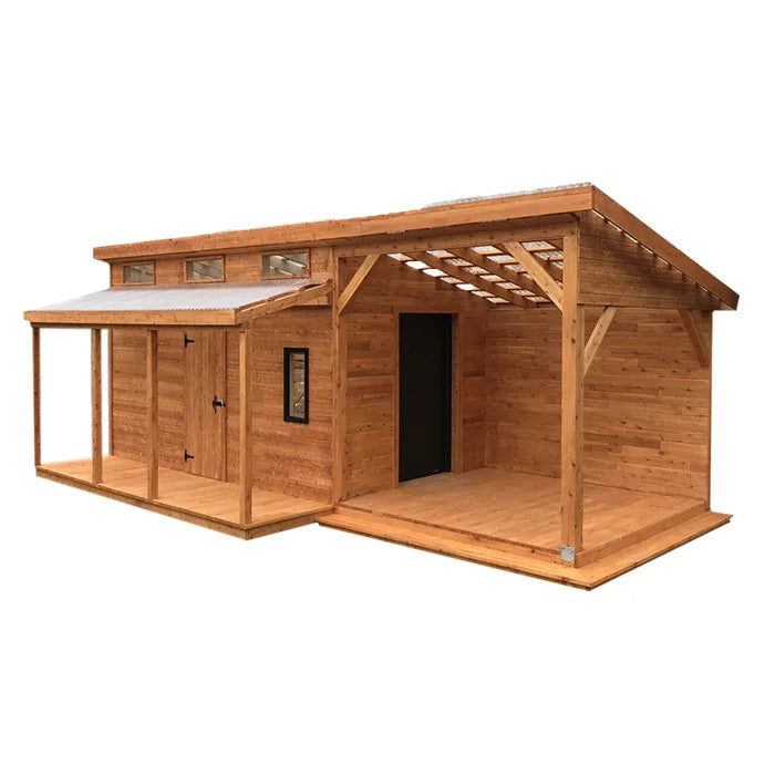 Wholesale 10x12 Luxury Cedar Wood House Outdoor Storage Shed Garden Tool Good Vibrations